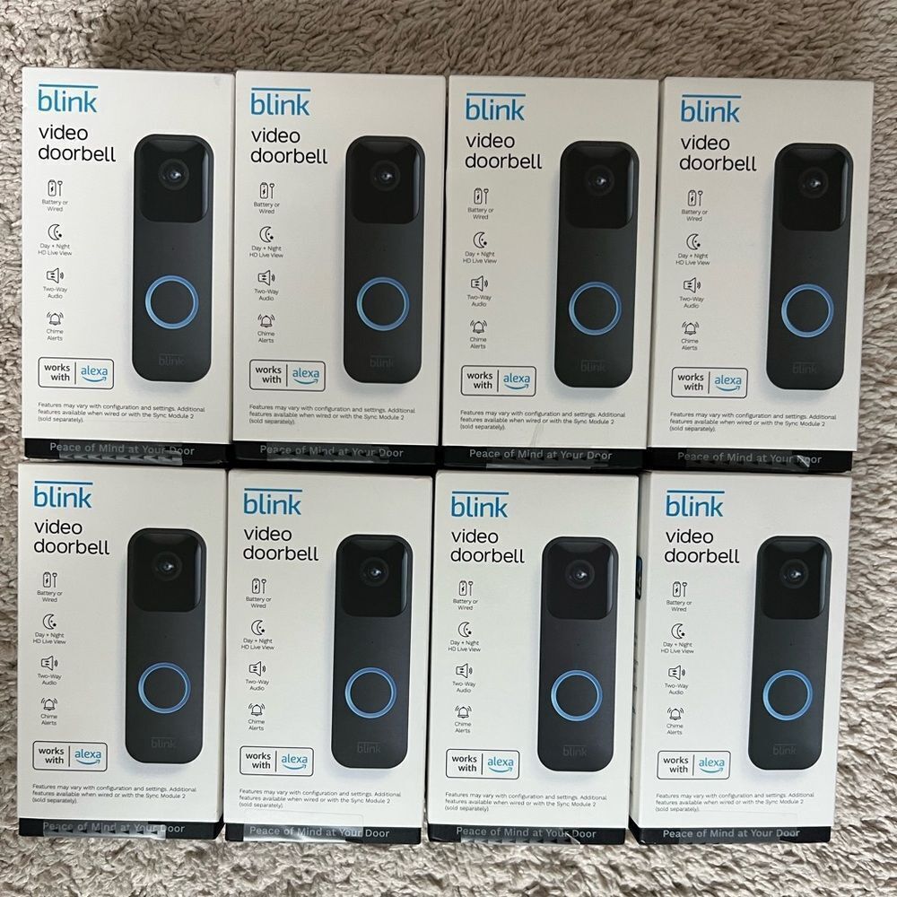 Blink Video Doorbell 2Way Audio HD Video Motion & Chime Wireless/Wired-W…